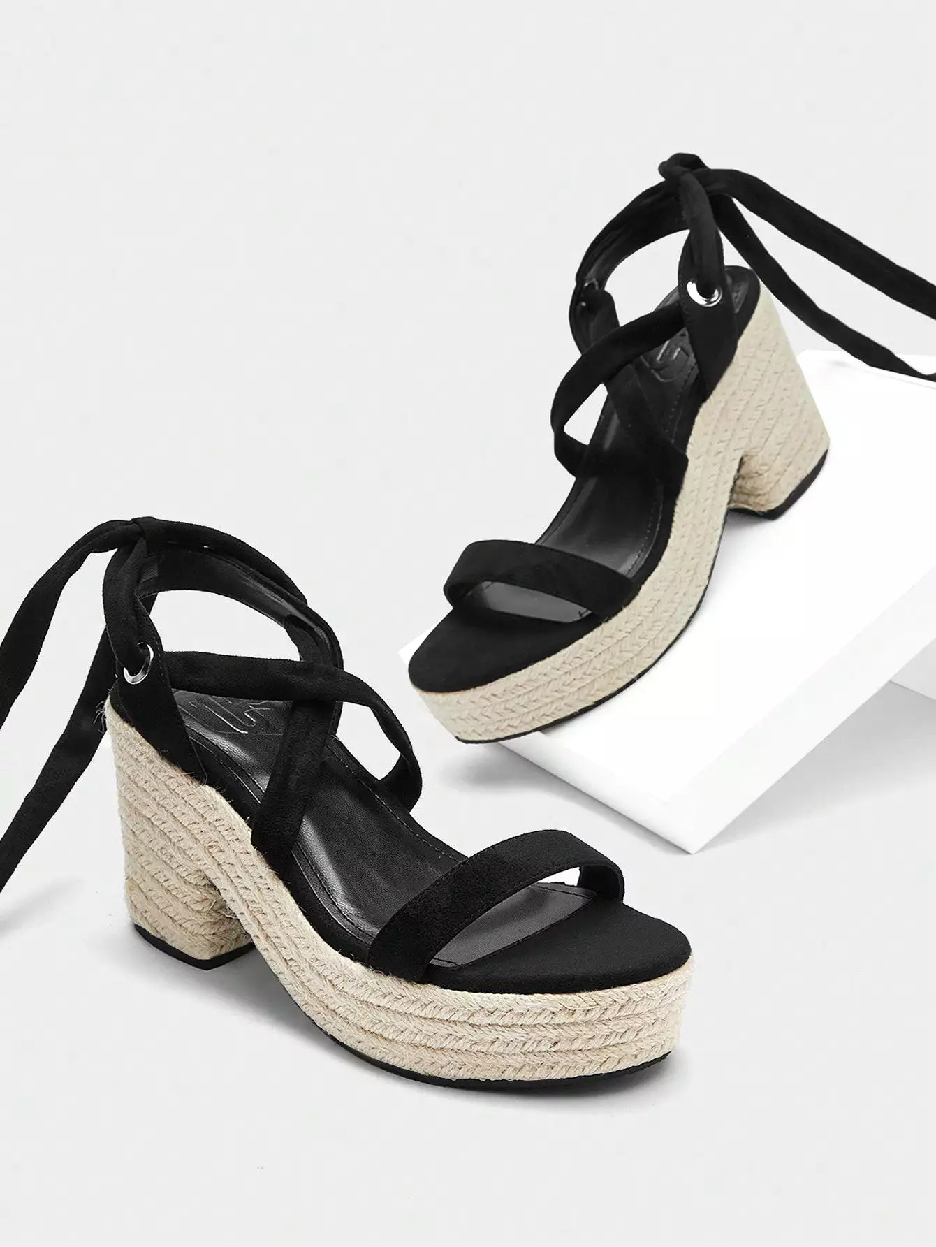 Women Strappy Sandals, Black Wedge Sandals, Minimalist Vacation Sandals