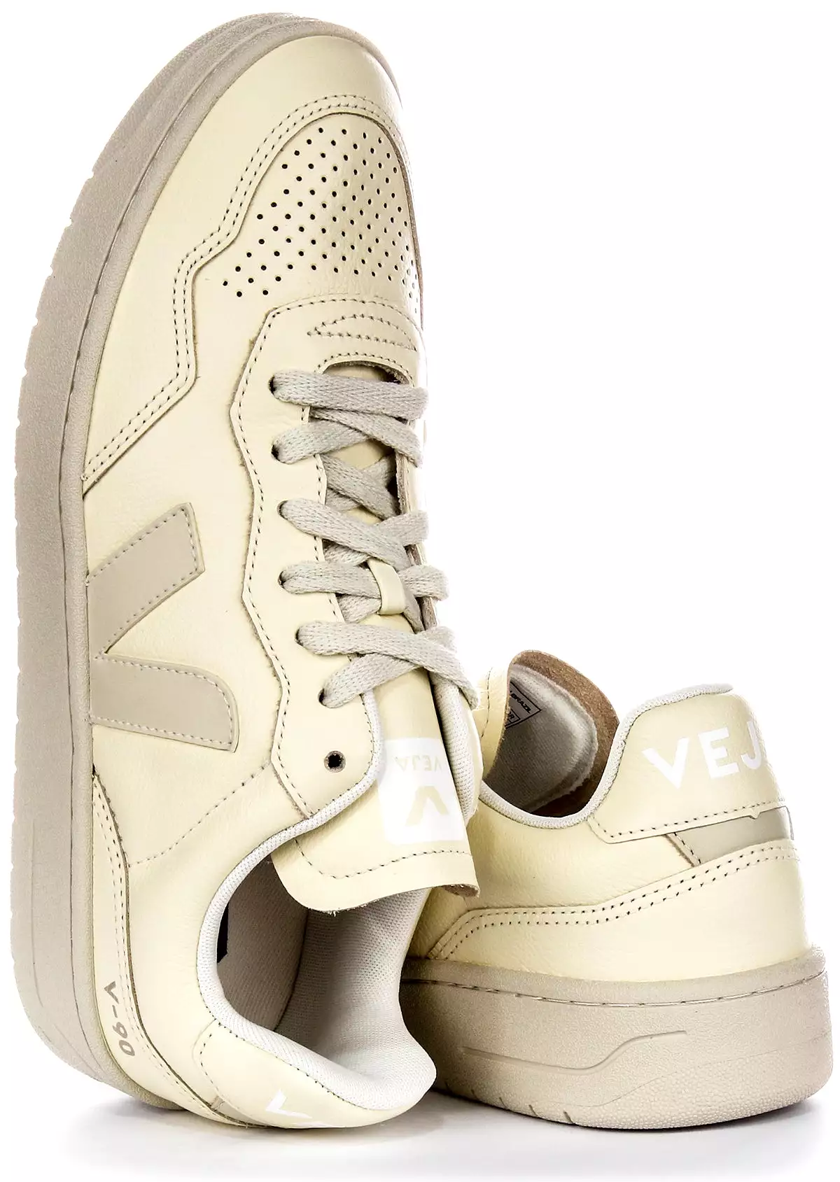 Women's Cream Leather Veja V 90 - Shop Now!