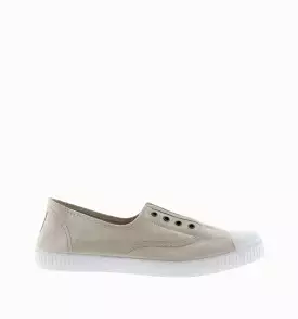 Women's elastic canvas trainers - Hielo - 106623