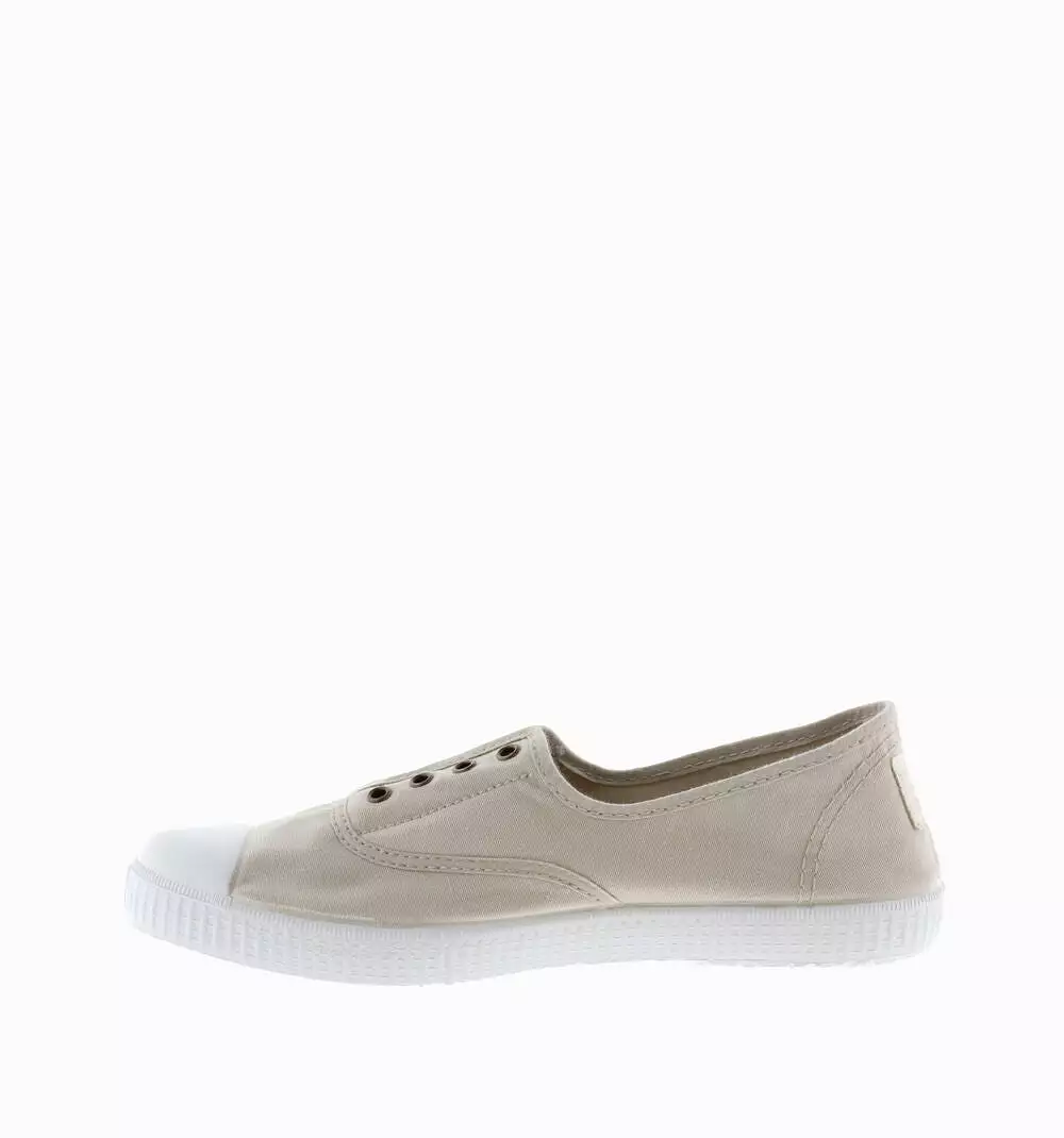 Women's elastic canvas trainers - Hielo - 106623