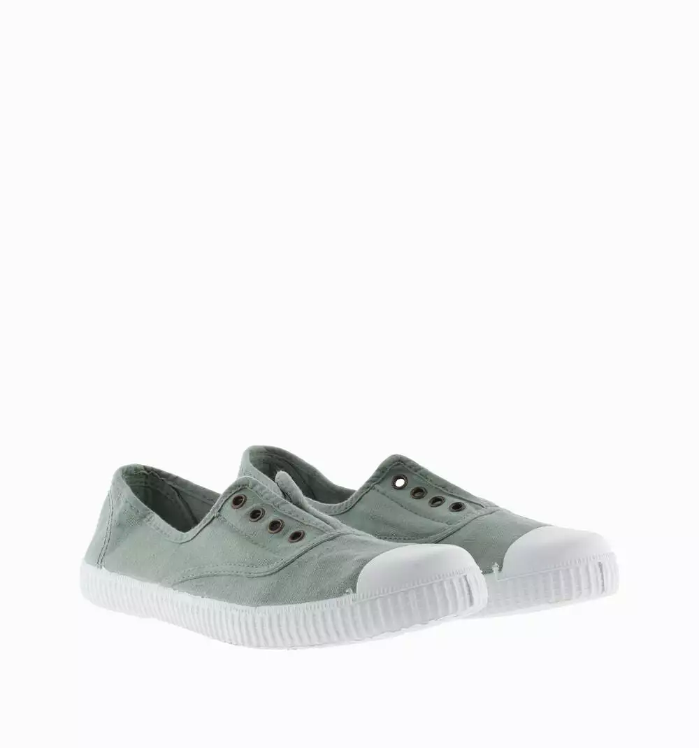 Women's elastic canvas trainers - Jade