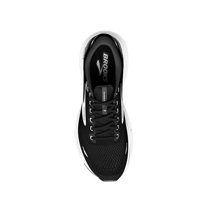 Women's Ghost 15 Wide Black White Brooks Running Shoe