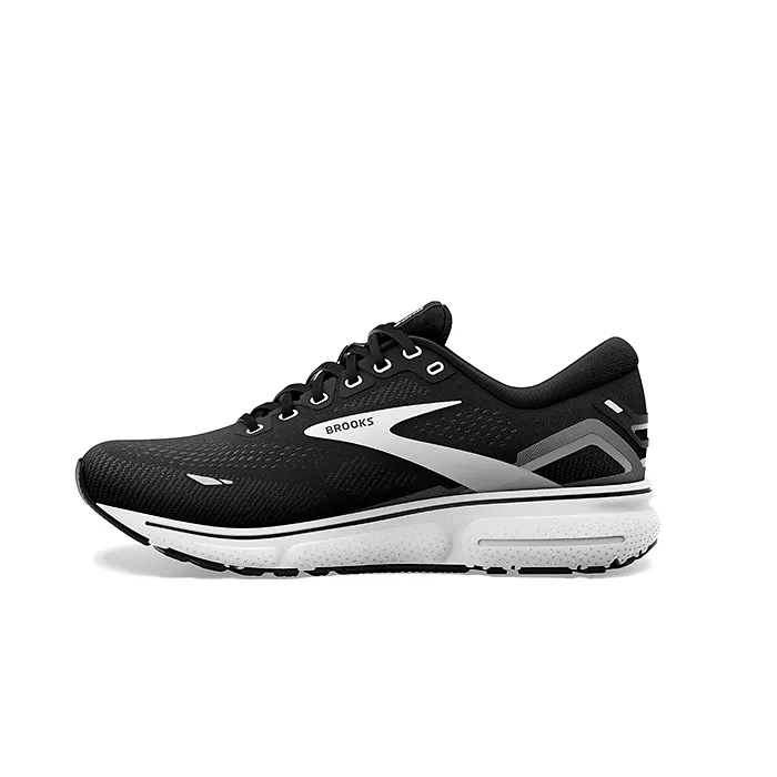 Women's Ghost 15 Wide Black White Brooks Running Shoe