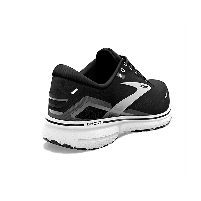 Women's Ghost 15 Wide Black White Brooks Running Shoe