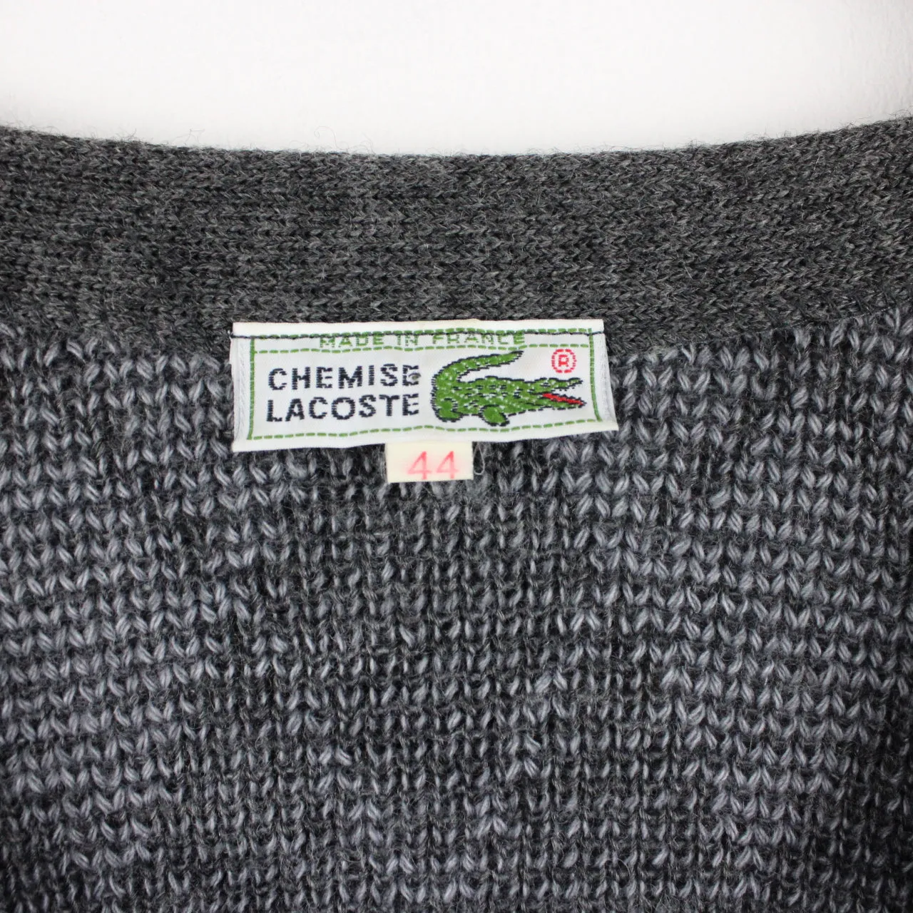 Womens LACOSTE Cardigan Grey Medium