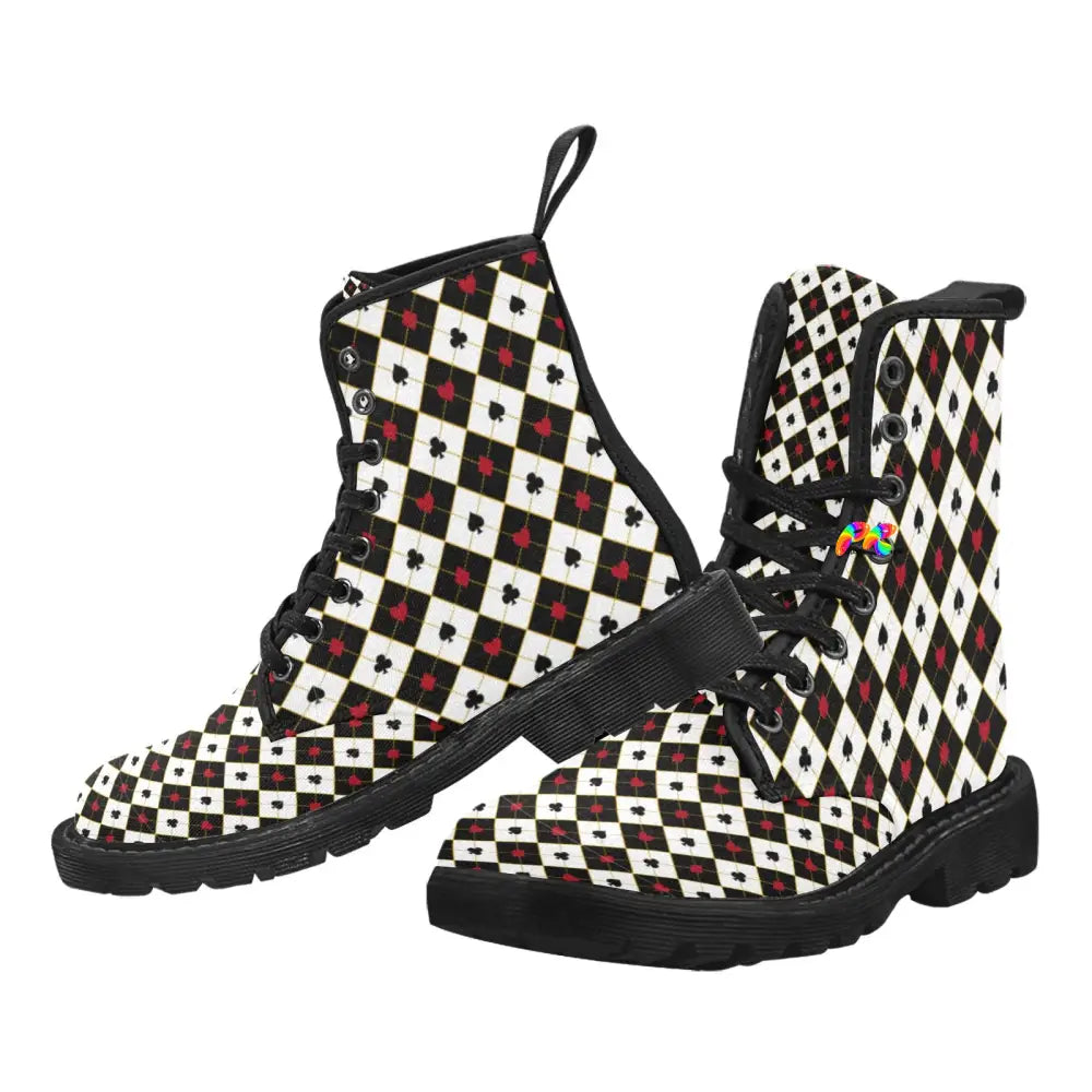 Women's Rave Canvas Boots with Dark Wonderland Lace-up - Google SEO result