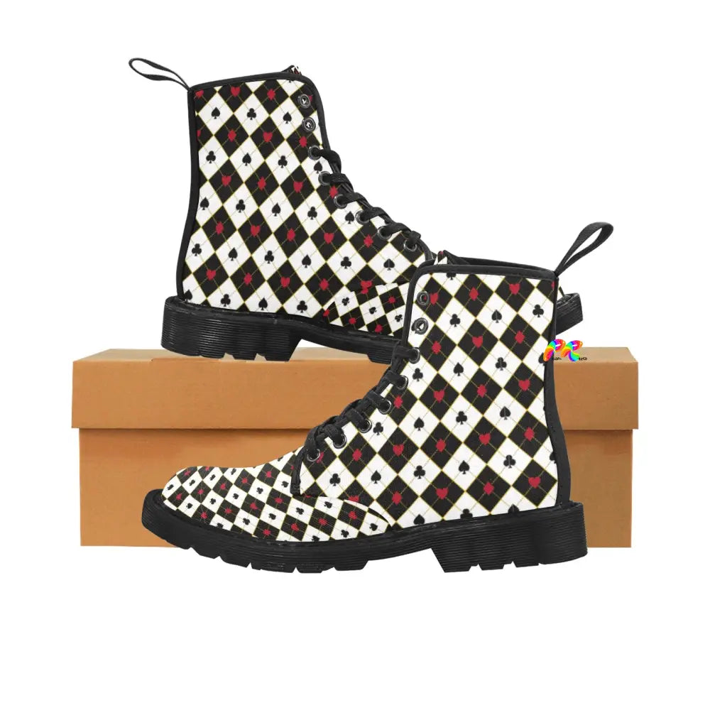 Women's Rave Canvas Boots with Dark Wonderland Lace-up - Google SEO result