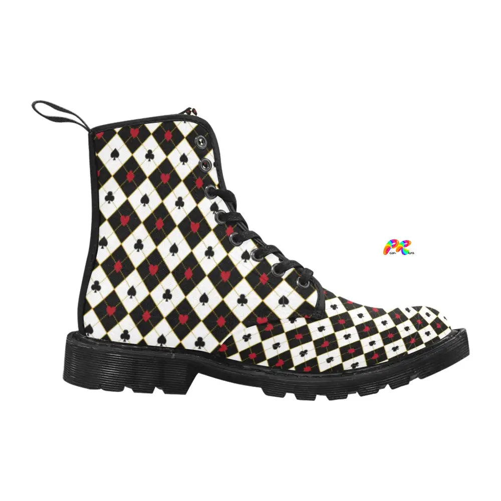 Women's Rave Canvas Boots with Dark Wonderland Lace-up - Google SEO result