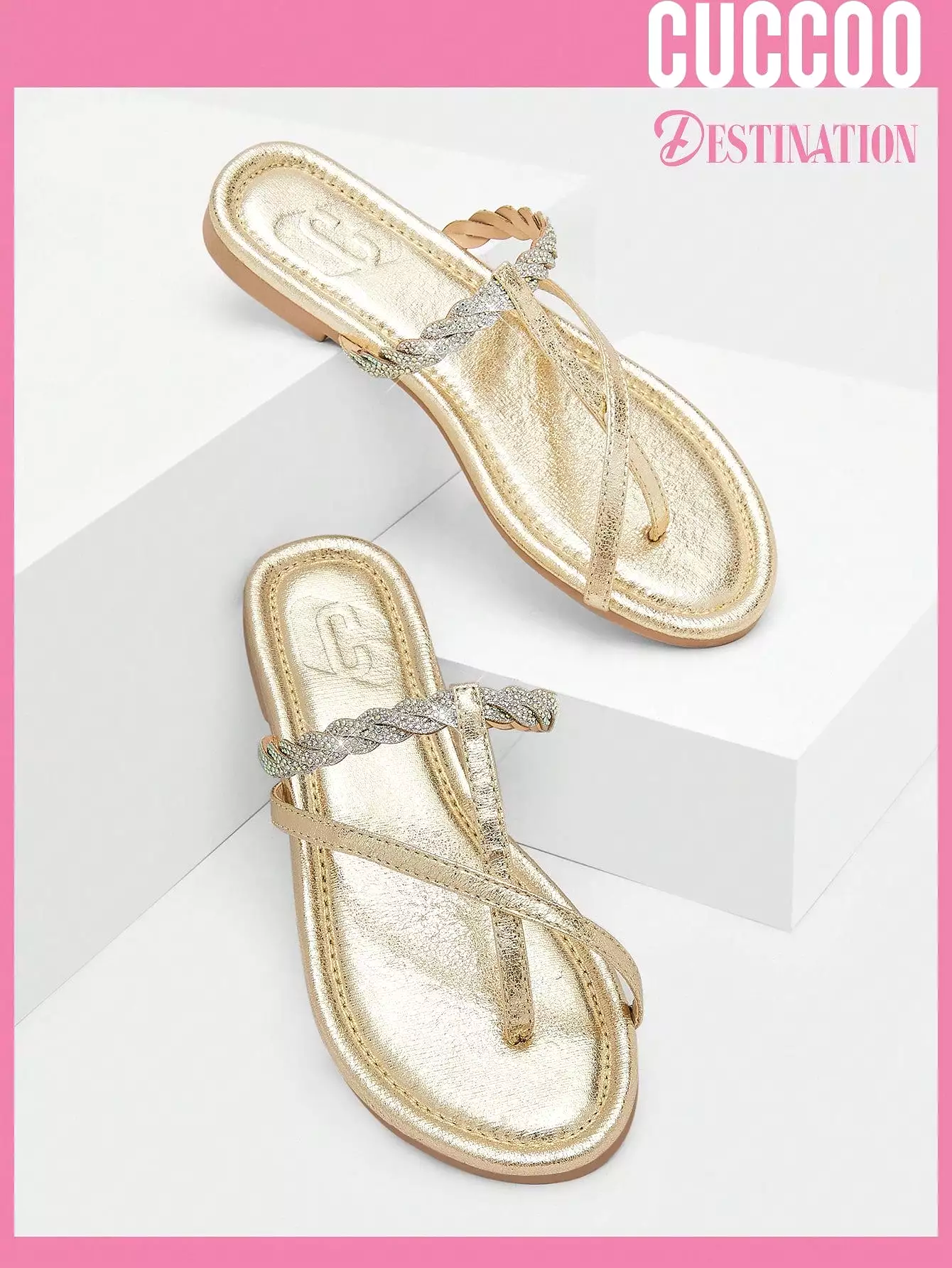 Women's Thong Sandals with Rhinestone Decor, Trendy and Elegant